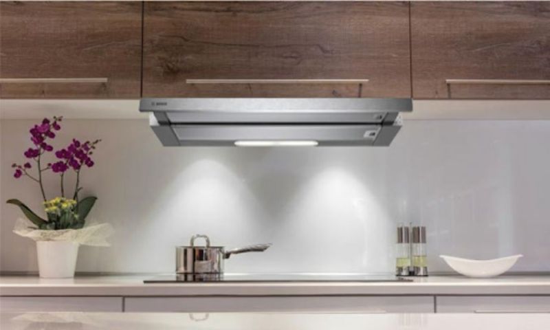 Máy hút mùi bosch dhi923gsg thiết kế nhỏ gọn, phong cách Châu Âu 