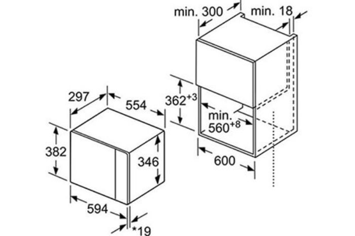 Thiết kế lò vi sóng  Bosch BFL523MS0