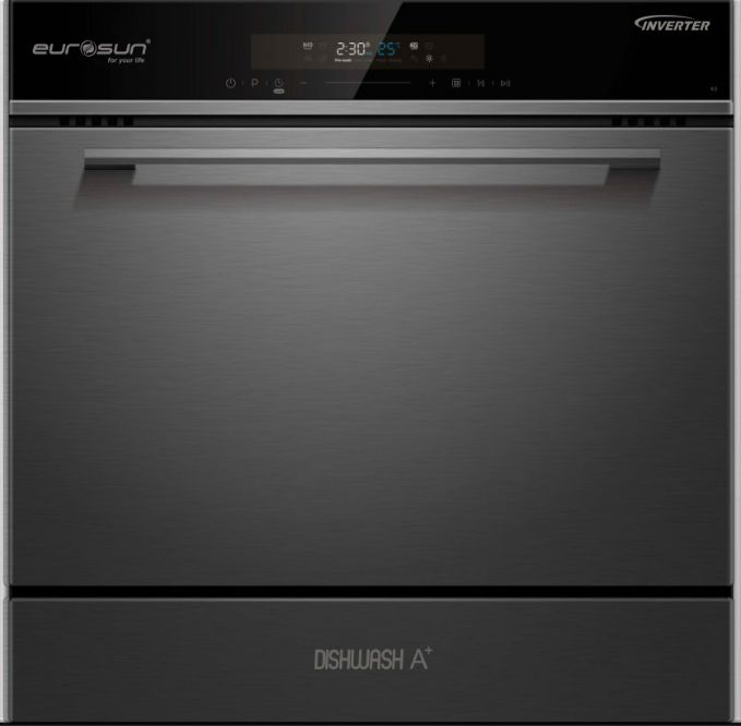 Máy rửa bát Eurosun SMS58EU09BT chức năng sấy, hút đẩy hơi nước