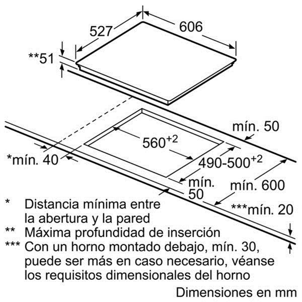 Thông số kỹ thuật bếp từ Bosch PIE631BB2E