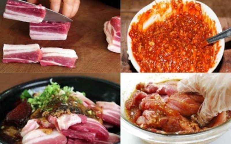 Ướp thịt trong nước sốt trong khoảng 1 tiếng